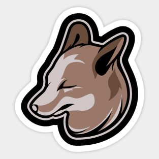 Sleek Fox Head Design Sticker